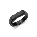 ANILLO ACERO IP NEGRO SELLO SR FASHION