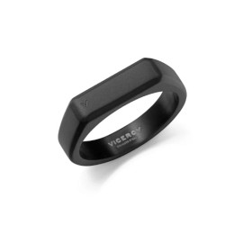 ANILLO ACERO E IP NEGRO SELLO SR