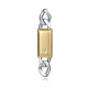 PENDIENTE ACERO E IP DORADO PLACA SR FASHION