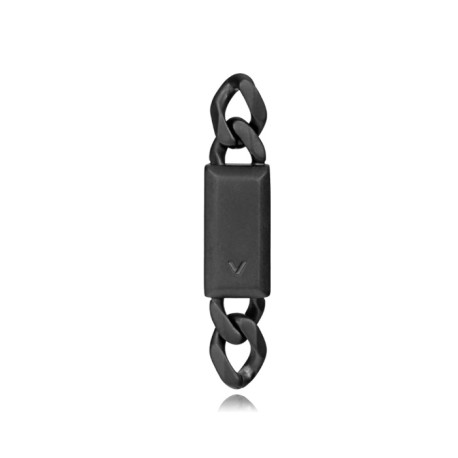 PENDIENTE ACERO IP NEGRO PLACA SR FASHION