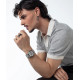 PENDIENTE ACERO IP NEGRO PLACA SR FASHION