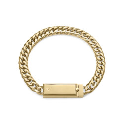 PULSERA  ACERO IP DORADO PLACA SR FASHION