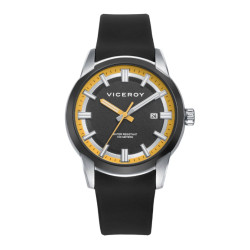 RELOJ VICEROY ACERO IP NEGRO CORREA