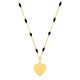 collar de acero clásico corazon liso 