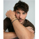 PULSERA ACERO E IP NEGRO PIEDRAS NATURALES