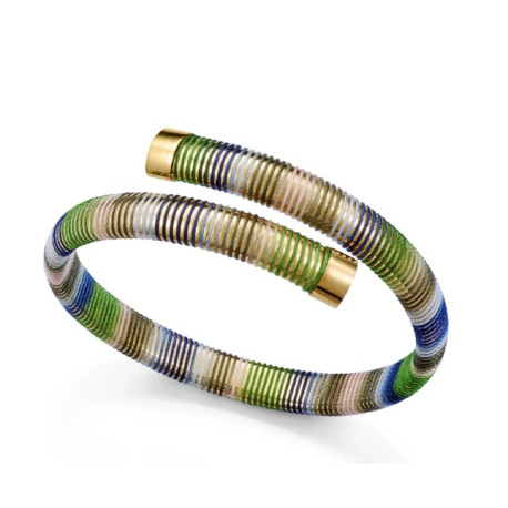 PULSERA ACERO IP DORADO TUBOGAS CORDON SRA